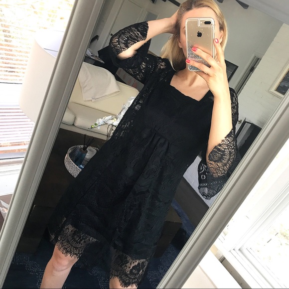 🖤 SIZE MEDIUM- BLACK CROCHET DRESS! 😍 - Picture 5 of 8